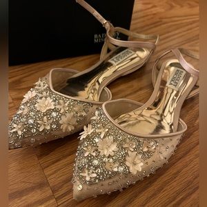 Badgley Mischka beaded flats